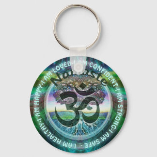 I Am - Motivational Inspiration Namaste Symbol Key Ring
