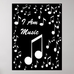 I Am Music Poster_ by Elenne Boothe Poster