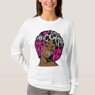 I Am My Ancestors Dreams Hot Pink Bubblegum Afro B T-Shirt