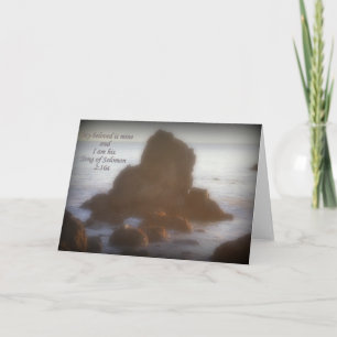 I AM MY BELOVED AND MY BELOVED IS MINE HEART ROCK CARD