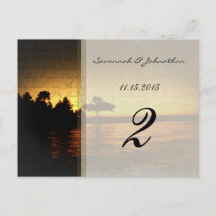 I am My Beloved Sunset Wedding Table Number Cards