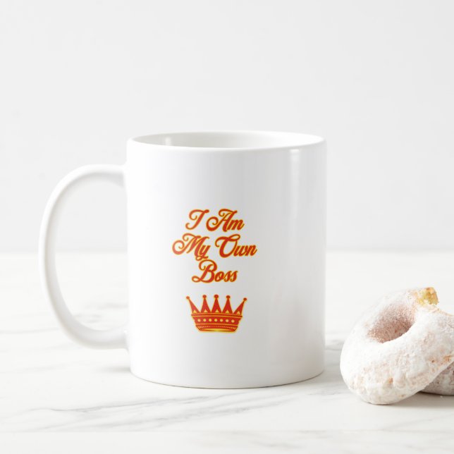 I Am My Own Boss Coffee Mug (With Donut)