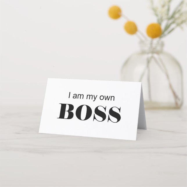 I am my own Boss! Loyalty Card (Front)