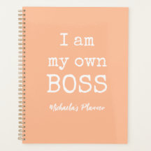 I AM MY OWN BOSS|PEACH FUZZ AND WHITE
