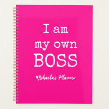 I AM MY OWN BOSS|PINK AND WHITE