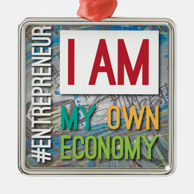 I am MY own Economy. Metal Tree Decoration (Front)