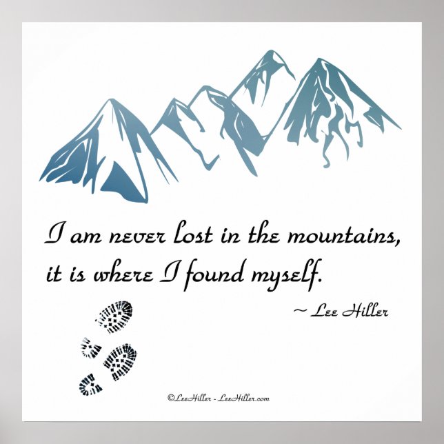 I am never lost in the mountains, it is where... poster (Front)