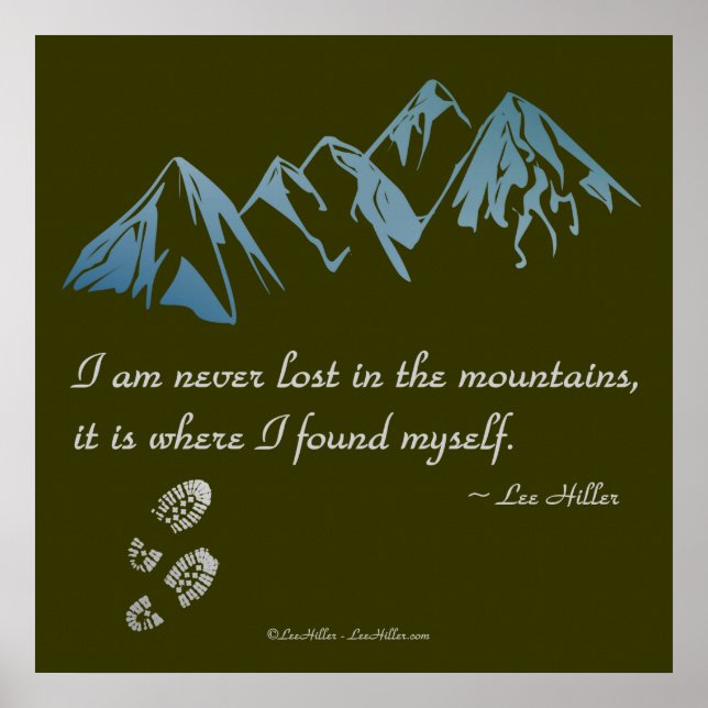 I am never lost in the mountains, it is where... poster (Front)