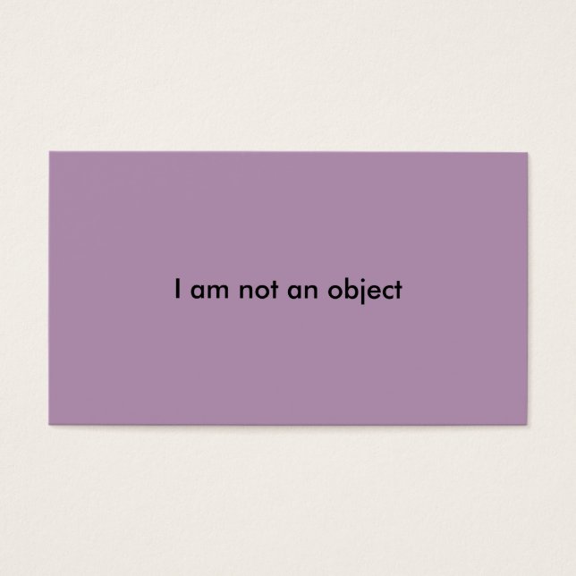 i am not an object cat caller cards (Front)