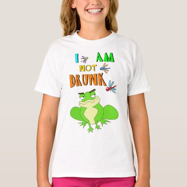 I Am Not Drunk Frogs October Dragonfly Oktoberfest T-Shirt (Front)