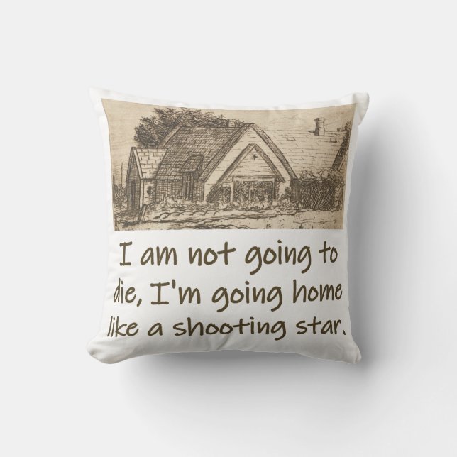 I Am Not Going To Die - Home Quote  Cushion (Front)