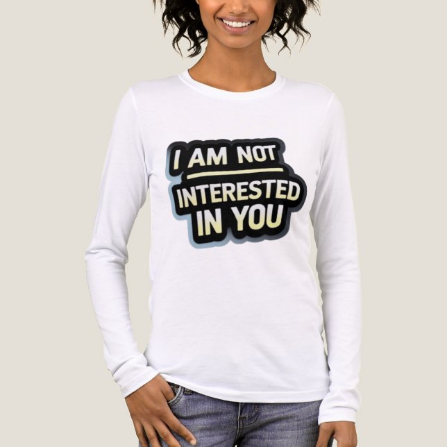 I Am Not Interested In You Text – Bold Attitude  Tri-Blend Shirt (Front)