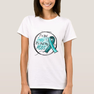 I Am Not Lazy It's Just My PCOS Teal Ribbon T-Shirt