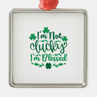 I Am Not Lucky I Am Blessed Metal Tree Decoration
