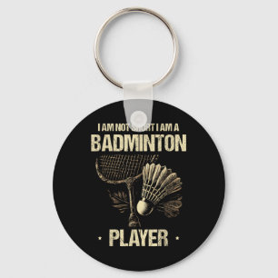 I Am Not Short I Am A Badminton Player Racket Shut Key Ring