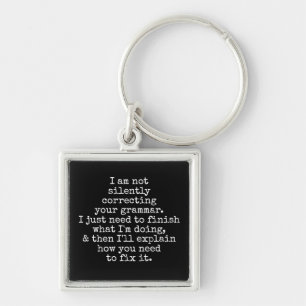 I Am Not Silently Correcting Your Grammar, Black Key Ring