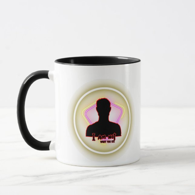 "I Am Not What You See" – Neon Identity Statement  Mug (Left)