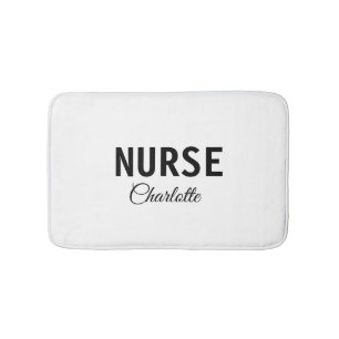I am nurse medical expert add your name text simpl bath mat