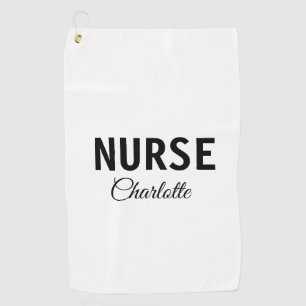 I am nurse medical expert add your name text simpl golf towel