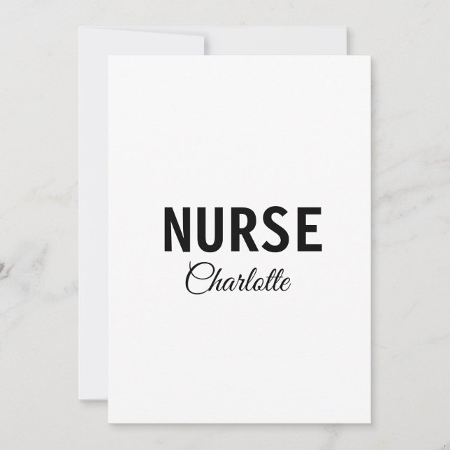 I am nurse medical expert add your name text simpl holiday card (Front)