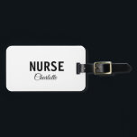 I am nurse medical expert add your name text simpl luggage tag<br><div class="desc">Profession simple templates for your profession</div>