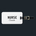 I am nurse medical expert add your name text simpl luggage tag<br><div class="desc">Profession simple templates for your profession</div>