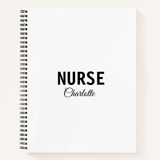 I am nurse medical expert add your name text simpl notebook (Front)