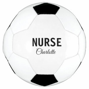 I am nurse medical expert add your name text simpl soccer ball
