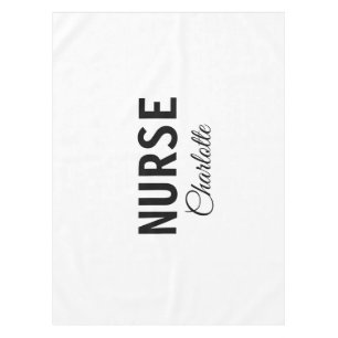 I am nurse medical expert add your name text simpl tablecloth