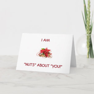 "I AM NUTS ABOUT YOU" MERRY CHRISTMAS HOLIDAY CARD