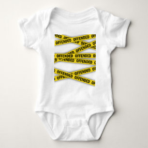 I am offended police tape do not cross baby bodysuit