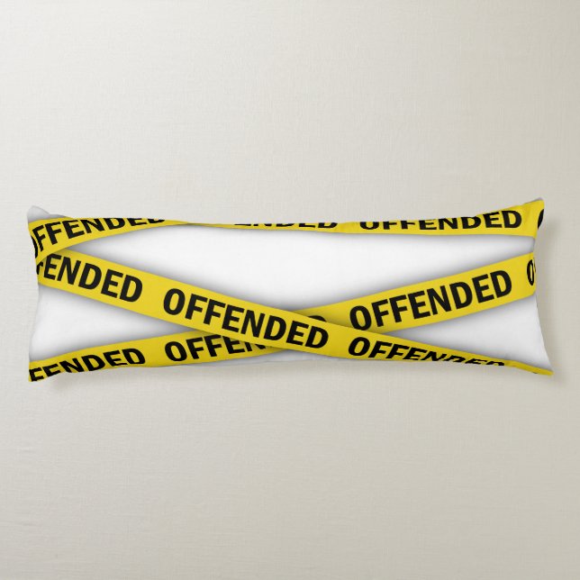 I am offended police tape do not cross body cushion (Back)