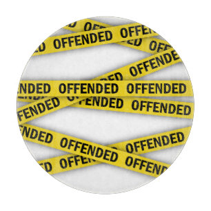 I am offended police tape do not cross cutting board