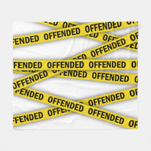I am offended police tape do not cross fleece blanket