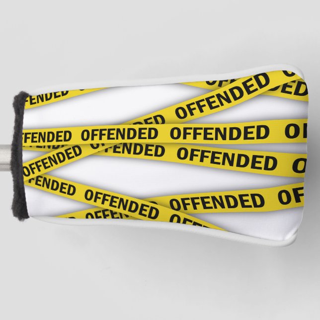 I am offended police tape do not cross golf head cover (Front)
