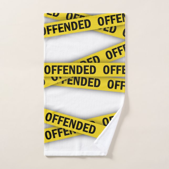 I am offended police tape do not cross hand towel (Hand Towel)