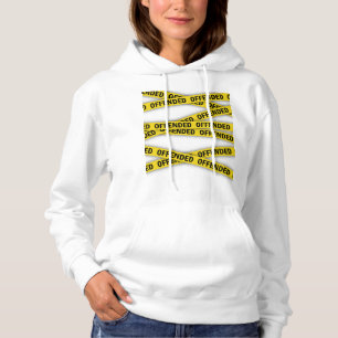 I am offended police tape do not cross hoodie