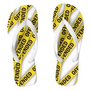 I am offended police tape do not cross jandals