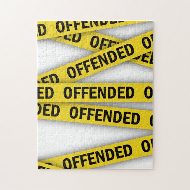 I am offended police tape do not cross jigsaw puzzle (Vertical)