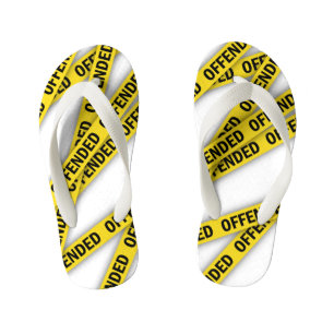 I am offended police tape do not cross kid's jandals