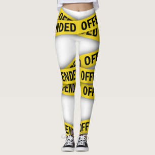 I am offended police tape do not cross leggings