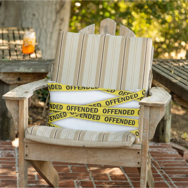 I am offended police tape do not cross lumbar cushion (Chair)