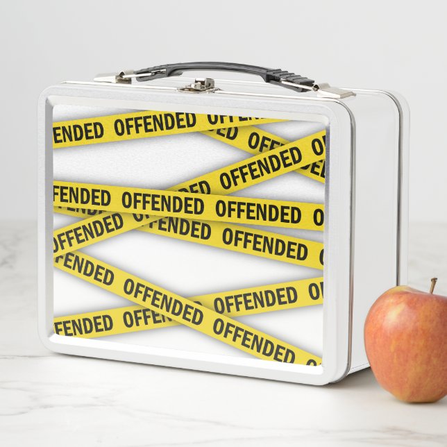 I am offended police tape do not cross metal lunch box (In Situ)