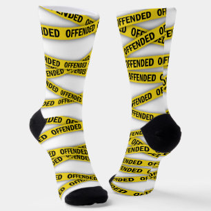 I am offended police tape do not cross socks