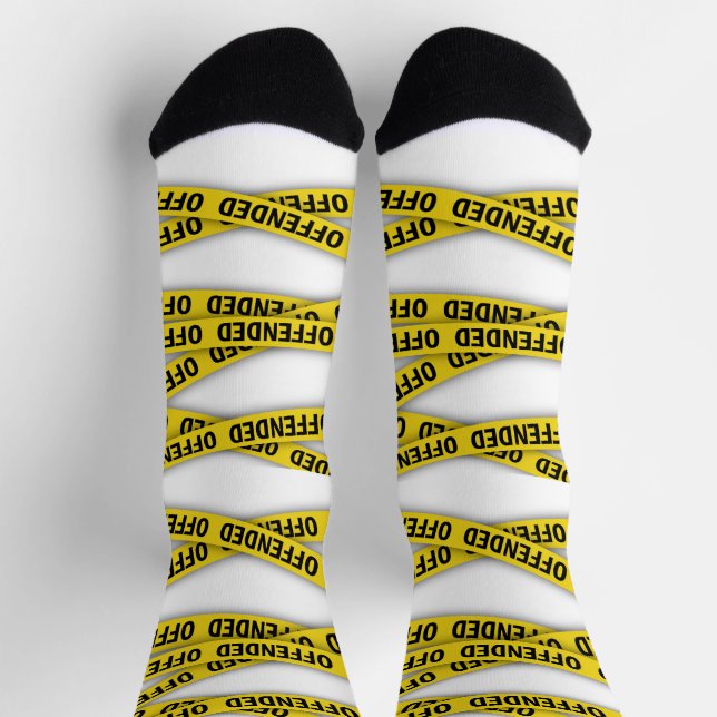I am offended police tape do not cross socks (Top)