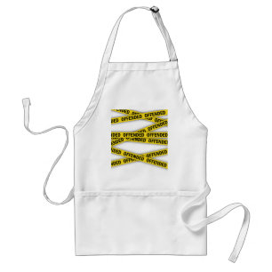 I am offended police tape do not cross standard apron