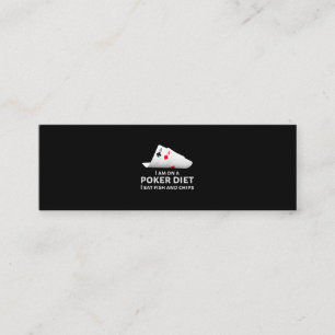 I Am On A Poker Diet I Eat Fish And Chips Mini Business Card