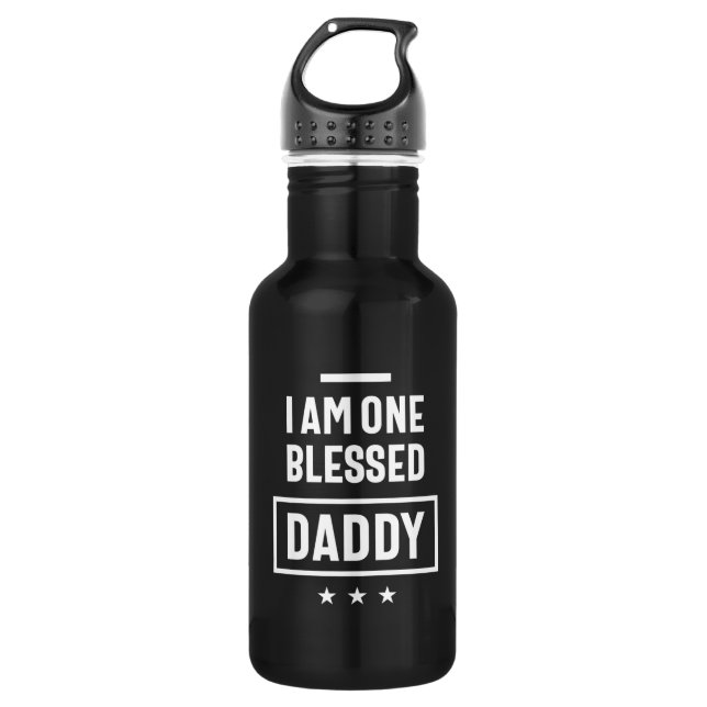 I Am One Blessed Daddy | Father Gift 532 Ml Water Bottle (Front)
