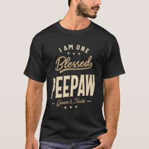 I Am One Blessed Peepaw Design T-Shirt