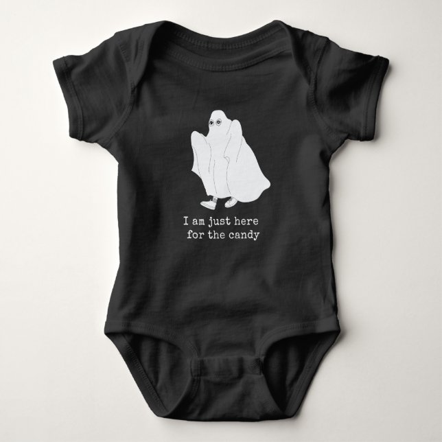 I am only Here for candy Baby Bodysuit (Front)